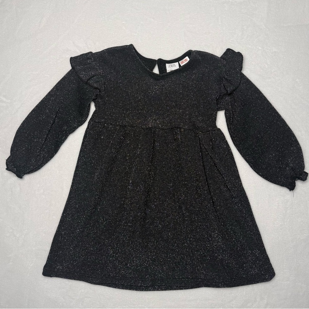 Zara Sparkling Black Kids Dress